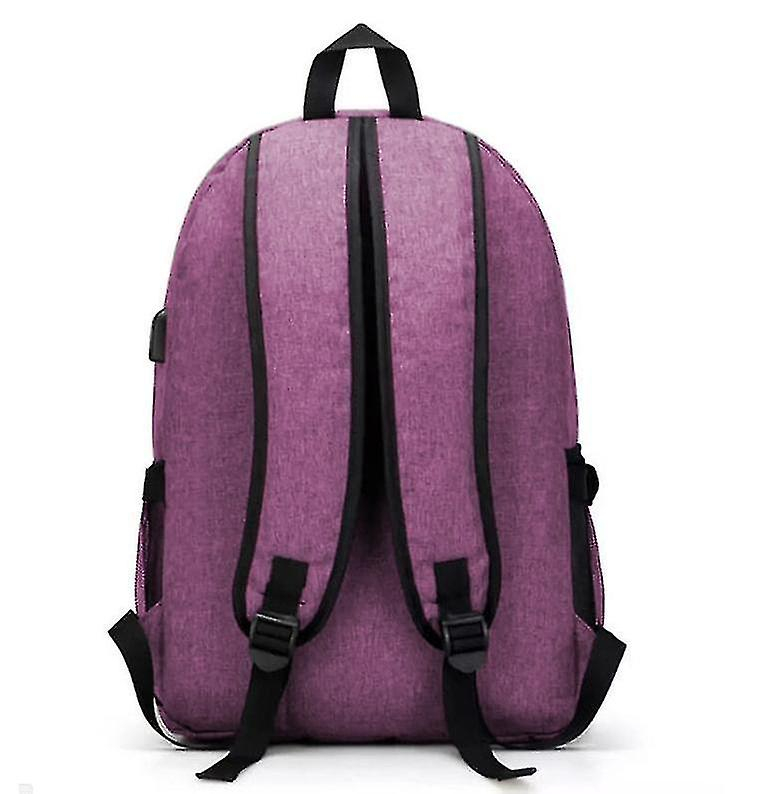 Foto 4 pulgar | Mochila Huoguo, Duradera, Grande, Con Puerto Usb, Color Morado, 48 X 38 X 12 Cm - Venta Internacional.