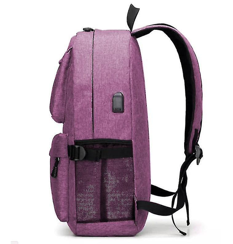 Foto 5 pulgar | Mochila Huoguo, Duradera, Grande, Con Puerto Usb, Color Morado, 48 X 38 X 12 Cm - Venta Internacional.