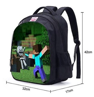 Foto 2 | Mochila Sanlin Beans Minecraft Impermeable Para Niños - Venta Internacional.