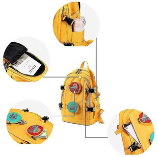 Foto 2 | Mochila Huoguo Moderna Para Mujer Elegante Impermeable Amarilla - Venta Internacional.
