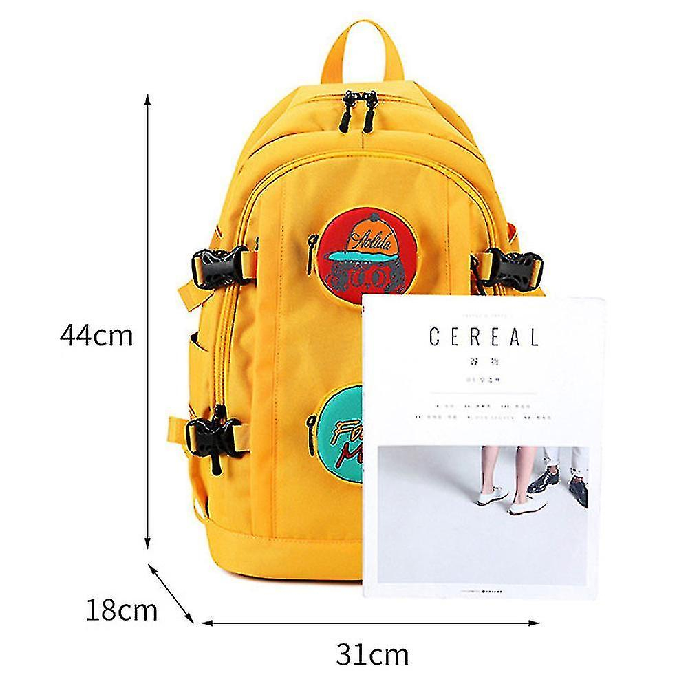 Foto 6 pulgar | Mochila Huoguo Moderna Para Mujer Elegante Impermeable Amarilla - Venta Internacional.