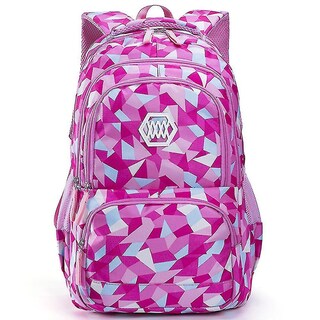 Foto 1 | Mochila Huoguo Para Niña Estudiante De Secundaria, Color Rojo Rosa - Venta Internacional.