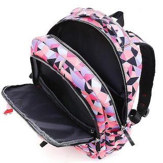 Foto 2 | Mochila Huoguo Para Niña Estudiante De Secundaria, Color Rojo Rosa - Venta Internacional.