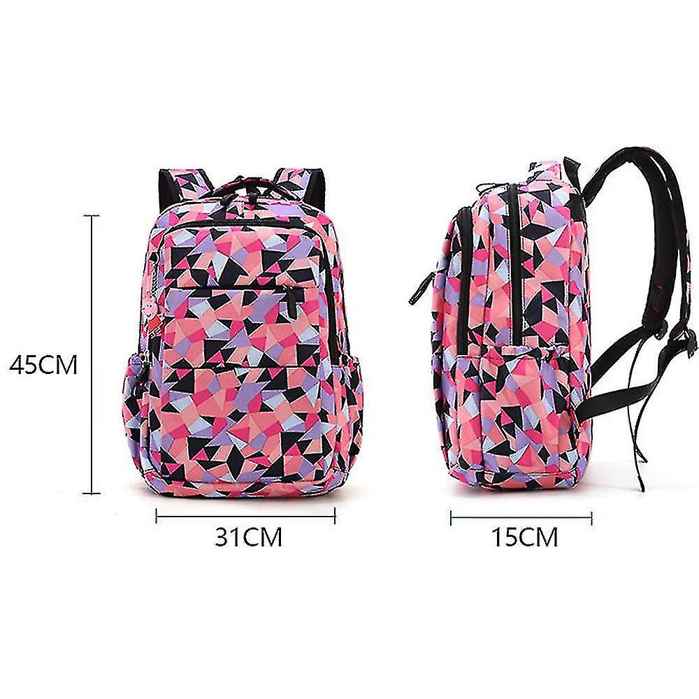 Foto 6 pulgar | Mochila Huoguo Para Niña Estudiante De Secundaria, Color Rojo Rosa - Venta Internacional.