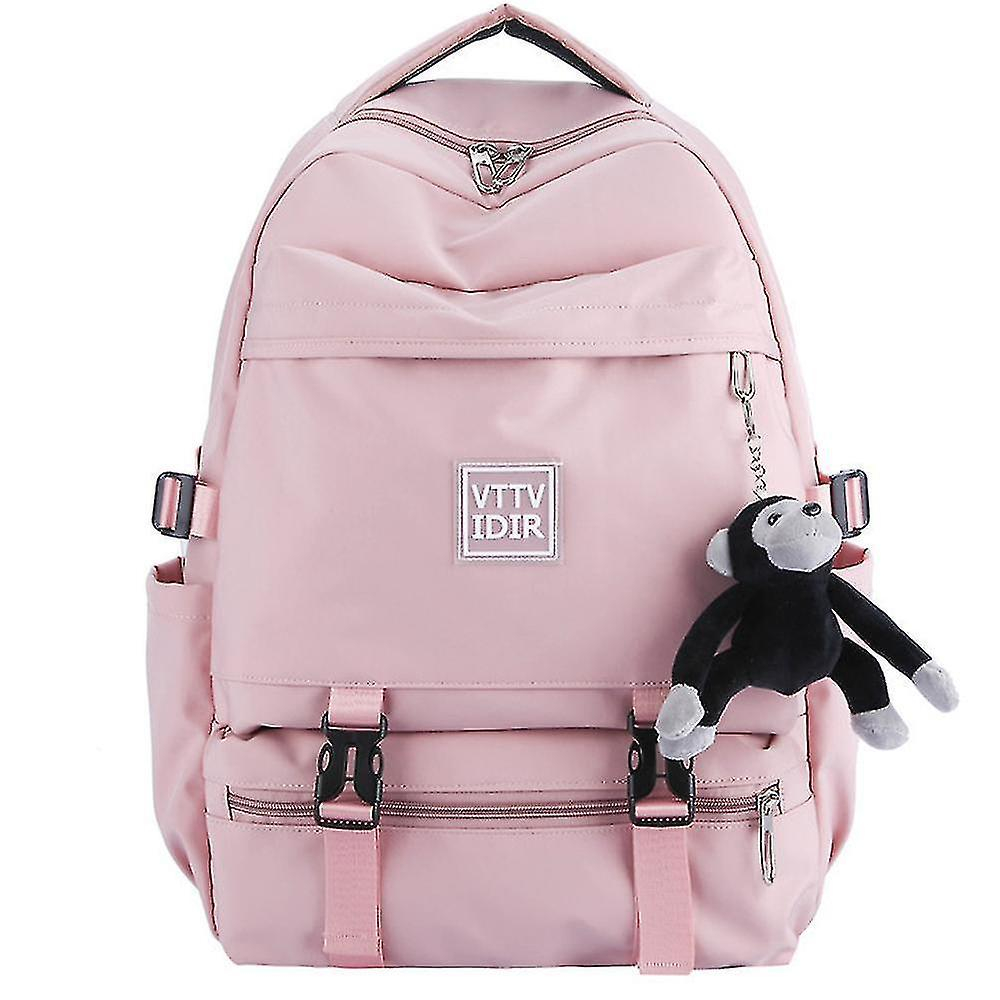 Mochila Huoguo, Moderna, Casual, Para Estudiantes, Escuela, Rosa - Venta Internacional.