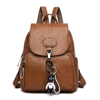 Foto 1 | Mochila Sanlin Beans De Piel Suave Antirrobo Para Mujer, Color Negro - Venta Internacional.