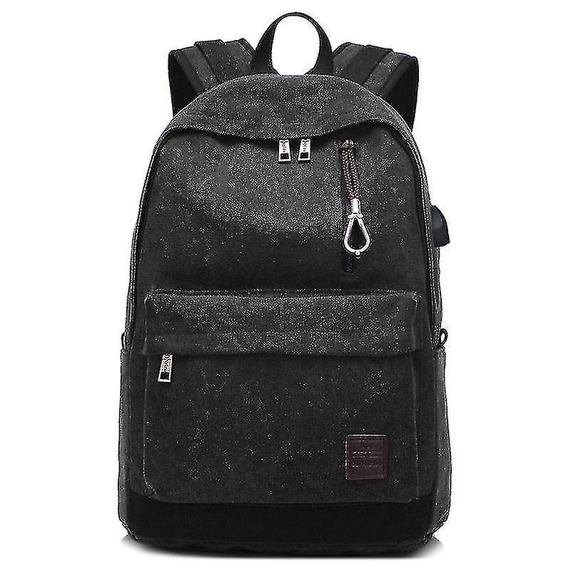 Foto 6 pulgar | Mochila Huoguo De Lona Unisex De Alta Calidad Con Puerto Usb, Color Caqui - Venta Internacional.
