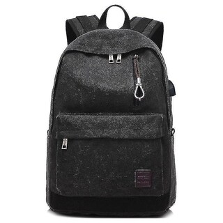 Foto 5 | Mochila Huoguo De Lona Unisex De Alta Calidad Con Puerto Usb, Color Caqui - Venta Internacional.