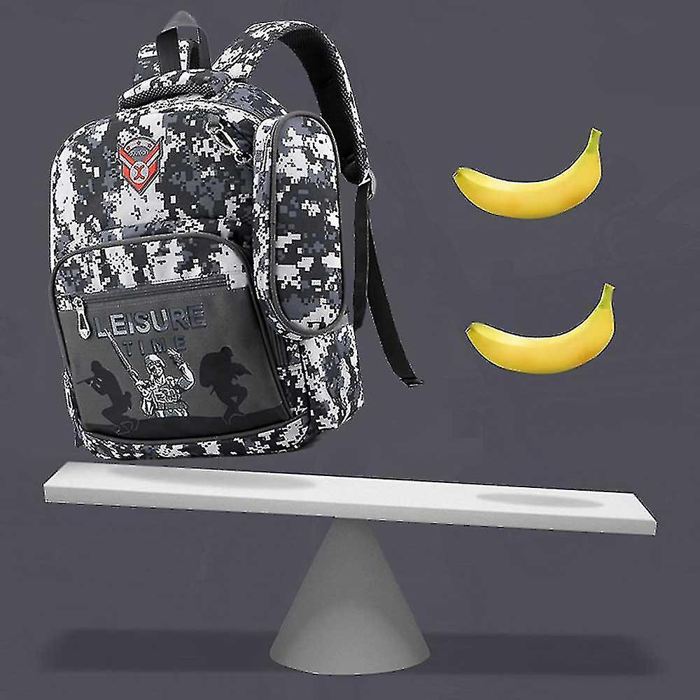 Foto 3 pulgar | Mochila Huoguo Camo, Mochila Escolar Duradera Para Niños, Azul - Venta Internacional.