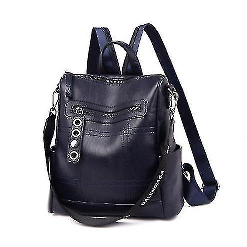 Foto 2 pulgar | Mochila Huoguo De Piel Azul Para Mujer - Venta Internacional.