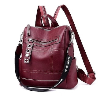 Foto 2 | Mochila Huoguo De Piel Azul Para Mujer - Venta Internacional.