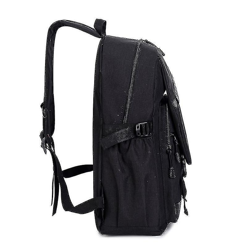 Foto 4 pulgar | Mochila Huoguo Espaciosa Con Detalles De Piel Sintética Azul Oscuro - Venta Internacional.