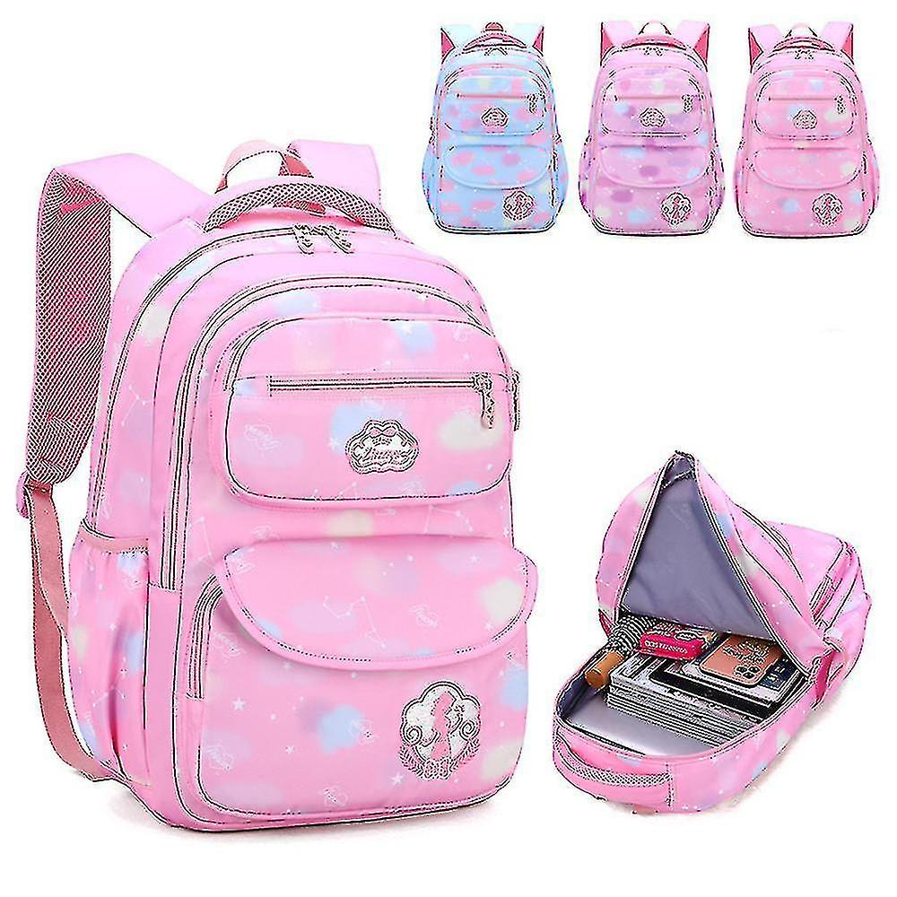 Foto 2 pulgar | Mochila Huoguo Young Campus De Nailon Rosa Impermeable Para Niñas - Venta Internacional.