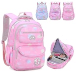 Mochila Huoguo Young Campus De Nailon Rosa Impermeable Para Niñas - Venta Internacional.