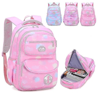 Foto 2 | Mochila Huoguo Young Campus De Nailon Rosa Impermeable Para Niñas - Venta Internacional.