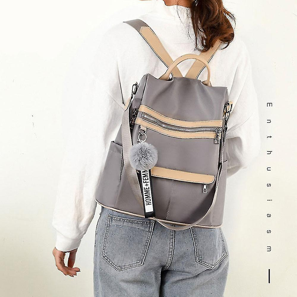 Foto 2 | Mochila Huoguo, Moda Europea Y Americana, Borla, Color Caqui - Venta Internacional.