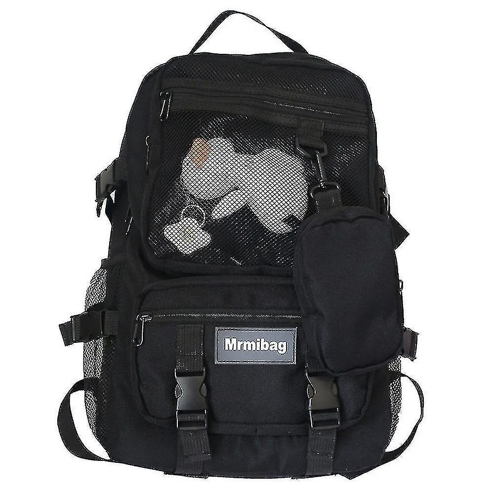 Foto 1 | Mochila Huoguo De Tela Oxford Negra De Gran Capacidad Para La Universidad - Venta Internacional.