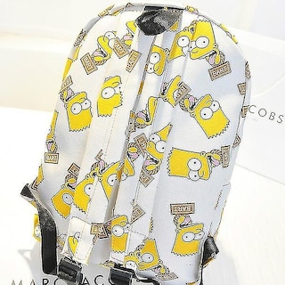 Foto 3 | Mochila Huoguo - Lienzo Con Estampado De Dibujos Animados Con Dibujos Animados De Los Simpson - Venta Internacional.