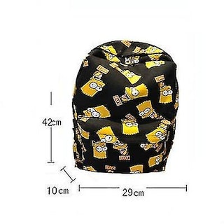 Foto 5 | Mochila Huoguo - Lienzo Con Estampado De Dibujos Animados Con Dibujos Animados De Los Simpson - Venta Internacional.