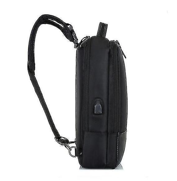 Foto 5 pulgar | Mochila Huoguo Business Para Hombre Con Puerto De Carga Usb Negra - Venta Internacional.