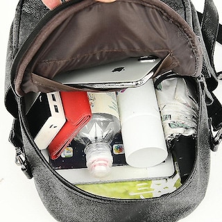 Foto 4 | Mochila Huoguo De Piel Sintética De Alta Calidad Para Mujer De Gran Capacidad - Venta Internacional.