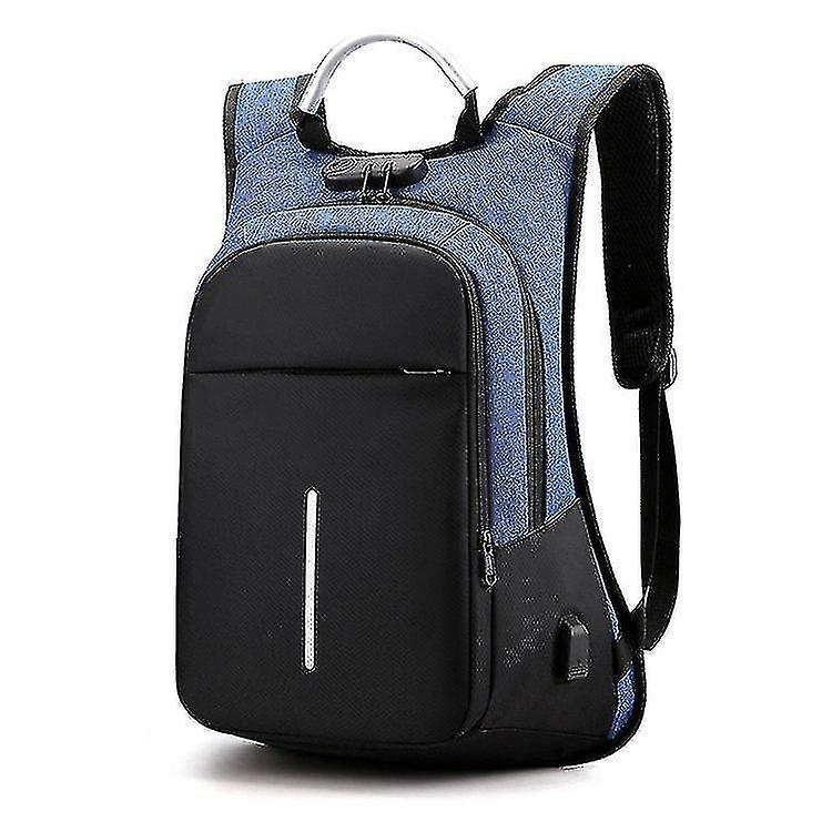 Foto 2 pulgar | Mochila Huoguo Blue Para Portátil De 16 Pulgadas Con Bloqueo Con Contraseña - Venta Internacional.