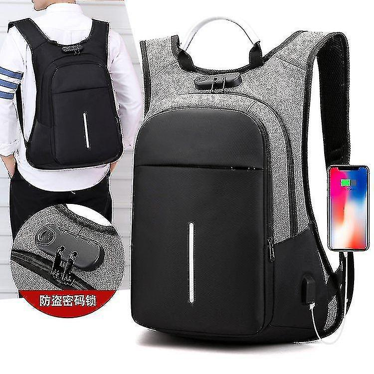 Foto 4 pulgar | Mochila Huoguo Blue Para Portátil De 16 Pulgadas Con Bloqueo Con Contraseña - Venta Internacional.