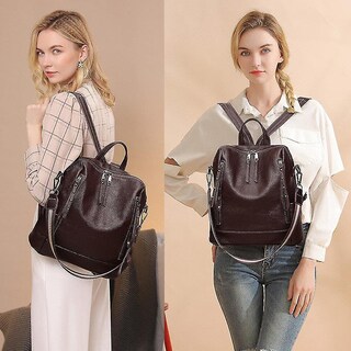 Foto 2 | Mochila Huoguo, Versión Coreana, Antirrobo, Piel Sintética, Para Mujer - Venta Internacional.