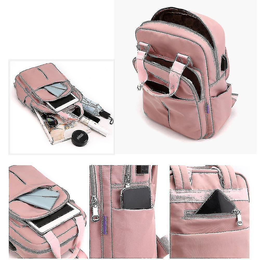 Foto 3 pulgar | Mochila Huoguo Leisure Fashion Para Mujer Con Carga Usb De Nailon - Venta Internacional.