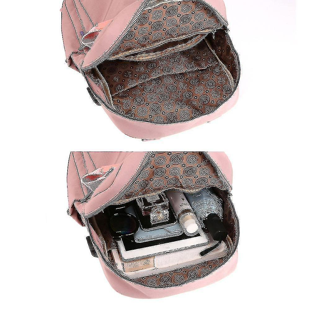 Foto 5 pulgar | Mochila Huoguo Leisure Fashion Para Mujer Con Carga Usb De Nailon - Venta Internacional.