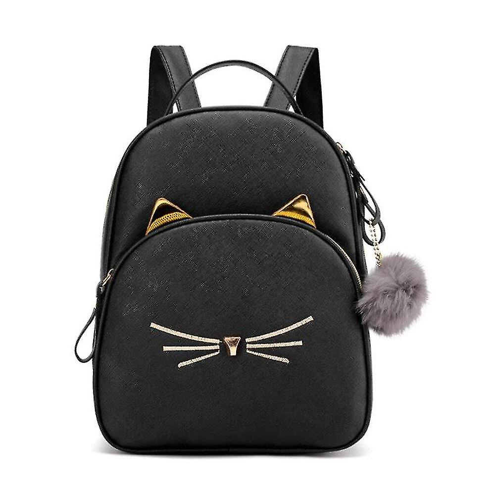 Foto 2 pulgar | Mochila Huoguo Para Mujer, Mochila Escolar De Piel Sintética Con Forma De Gato - Venta Internacional.