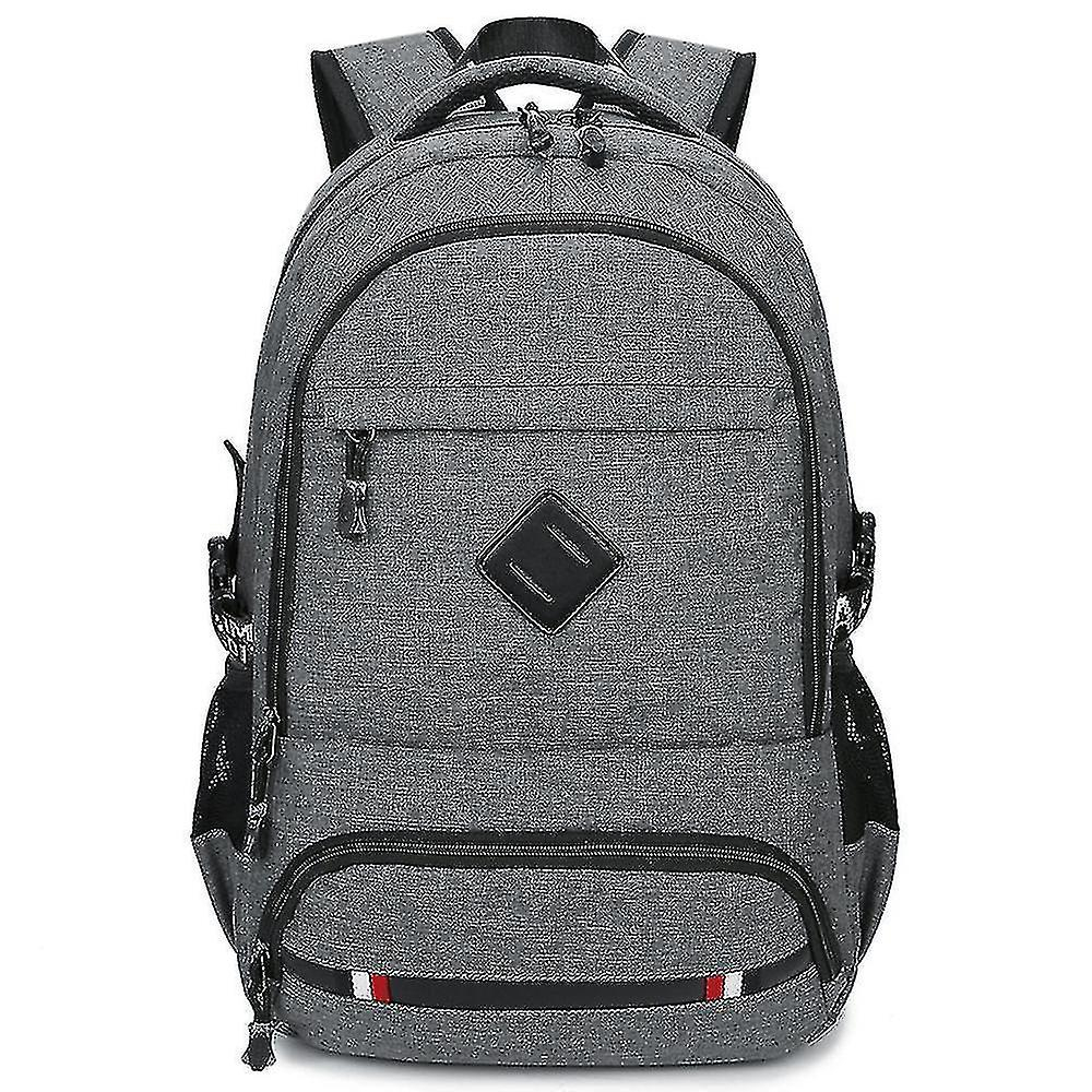 Foto 1 | Mochila Huoguo Usb Con Carga Impermeable Gris Para La Escuela - Venta Internacional.