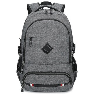 Foto 1 | Mochila Huoguo Usb Con Carga Impermeable Gris Para La Escuela - Venta Internacional.