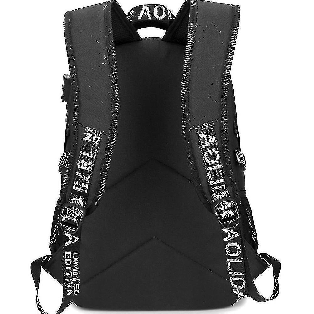 Foto 3 pulgar | Mochila Huoguo Usb Con Carga Impermeable Gris Para La Escuela - Venta Internacional.