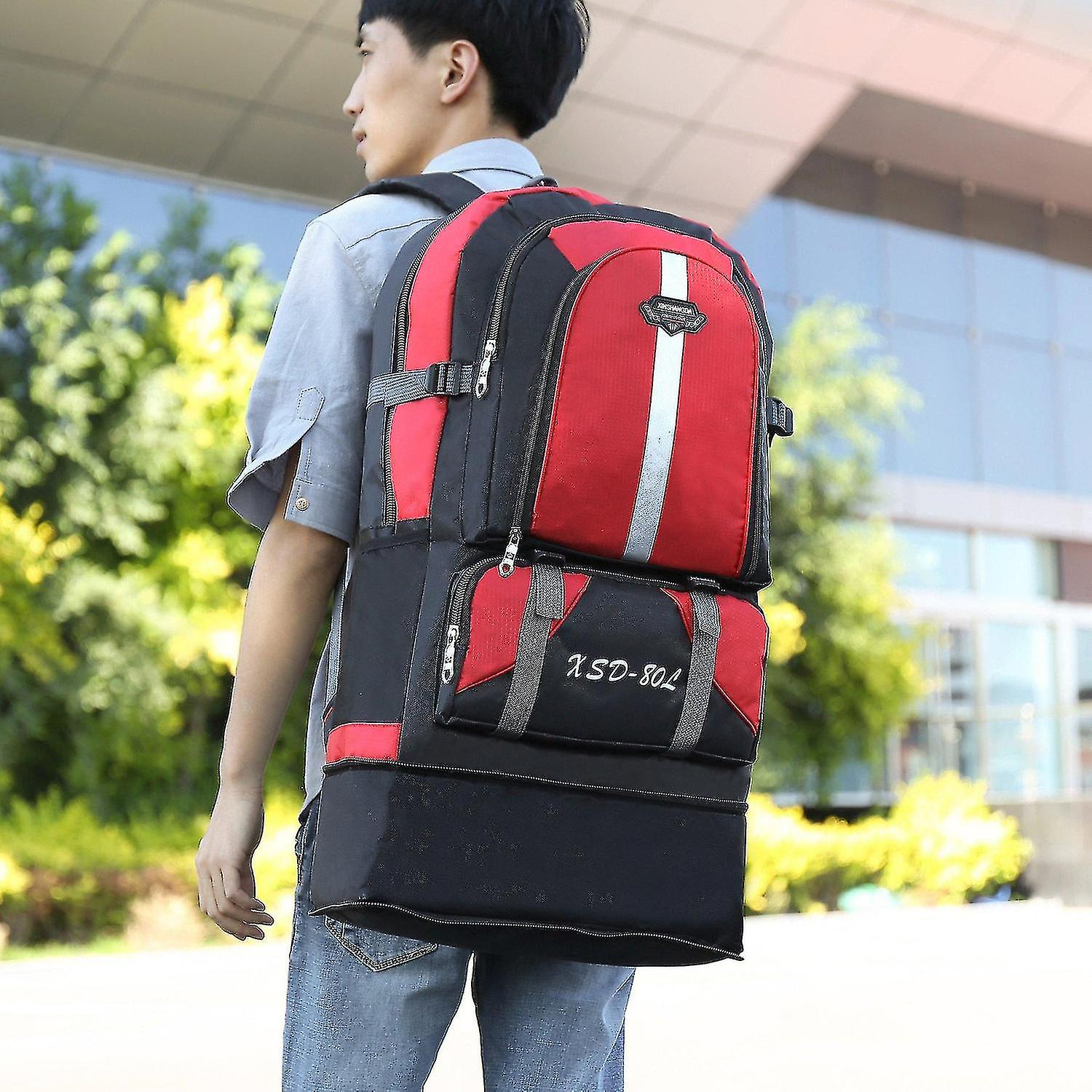 Foto 4 pulgar | Mochila Huoguo Super Sport Swagger Bag Roja Para Viajes O Autobús - Venta Internacional.