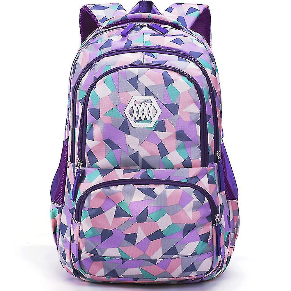 Foto 2 pulgar | Mochila Huoguo, Estudiante De Secundaria, Impermeable, Violeta - Venta Internacional.