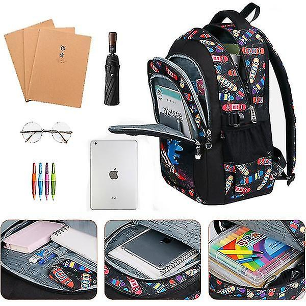 Foto 3 | Mochila Huoguo Dinosaur School Para Niñas Y Niños 41x28x20cm - Venta Internacional.