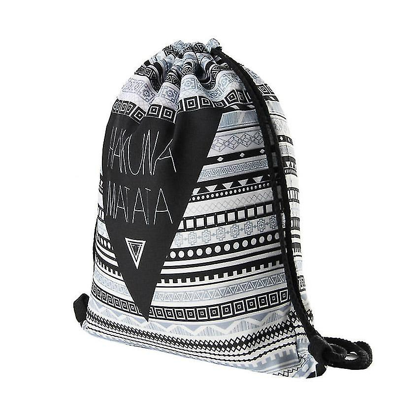 Foto 2 | Mochila Huoguo Poliéster De Viaje Con Impresión 3d Geométrica - Venta Internacional.