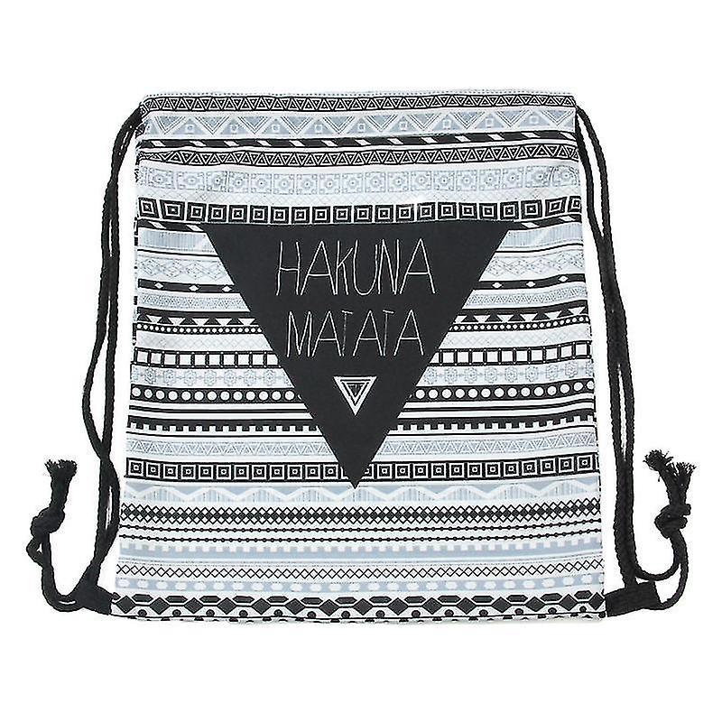 Foto 5 | Mochila Huoguo Poliéster De Viaje Con Impresión 3d Geométrica - Venta Internacional.