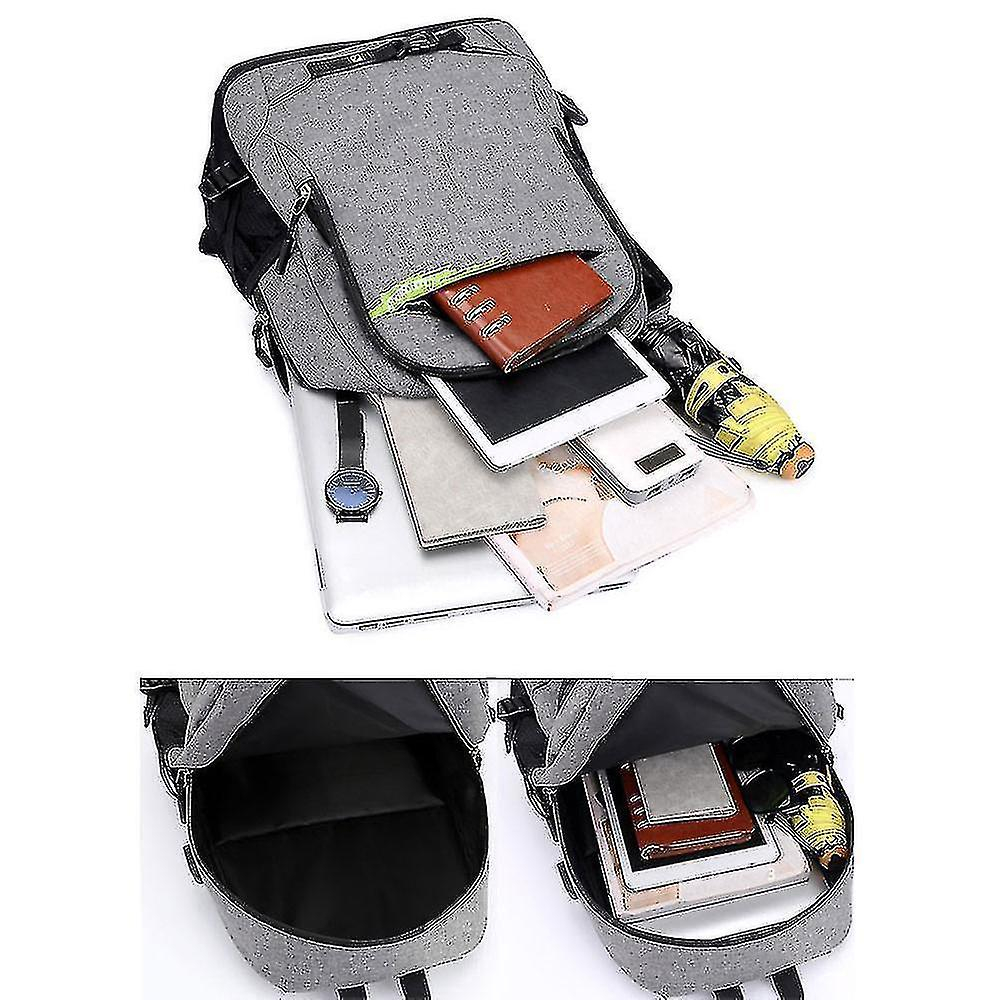 Foto 3 pulgar | Mochila Huoguo Grey Leisure Sports Business Double 36-55l - Venta Internacional.