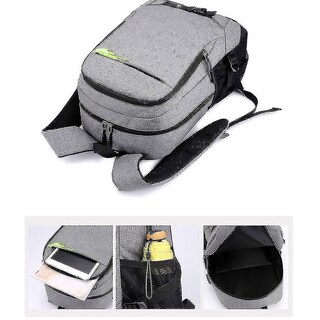Foto 3 | Mochila Huoguo Grey Leisure Sports Business Double 36-55l - Venta Internacional.