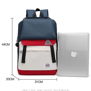 Foto 5 | Mochila Huoguo Fashion Academy, Resistente Al Agua En Contraste - Venta Internacional.