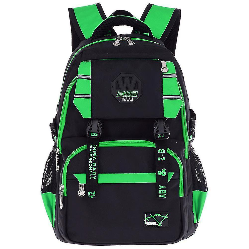 Foto 2 pulgar | Mochila Huoguo De Gran Capacidad Para Niños Impermeable Verde - Venta Internacional.