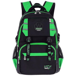 Foto 1 | Mochila Huoguo De Gran Capacidad Para Niños Impermeable Verde - Venta Internacional.