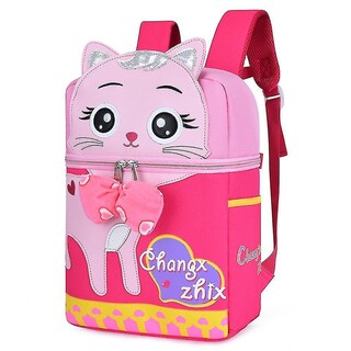 Foto 1 | Mochila Huoguo, Mochila Escolar Para Niños De 2 A 9 Años, De Nailon Rosa - Venta Internacional.
