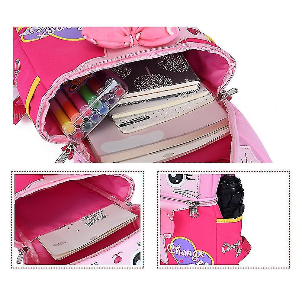 Foto 3 pulgar | Mochila Huoguo, Mochila Escolar Para Niños De 2 A 9 Años, De Nailon Rosa - Venta Internacional.