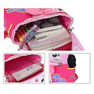 Foto 2 | Mochila Huoguo, Mochila Escolar Para Niños De 2 A 9 Años, De Nailon Rosa - Venta Internacional.