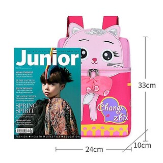 Foto 5 | Mochila Huoguo, Mochila Escolar Para Niños De 2 A 9 Años, De Nailon Rosa - Venta Internacional.