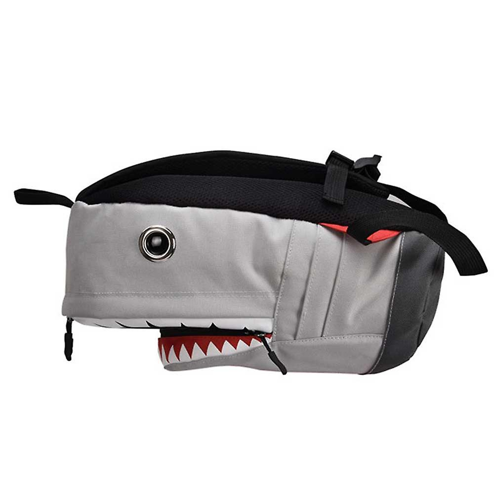 Foto 2 pulgar | Mochila Escolar Sanlin Beans Shark De Lona Para Niños Gris - Venta Internacional.