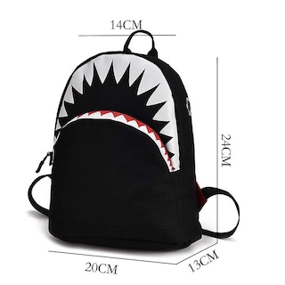 Foto 3 | Mochila Escolar Sanlin Beans Shark De Lona Para Niños Gris - Venta Internacional.